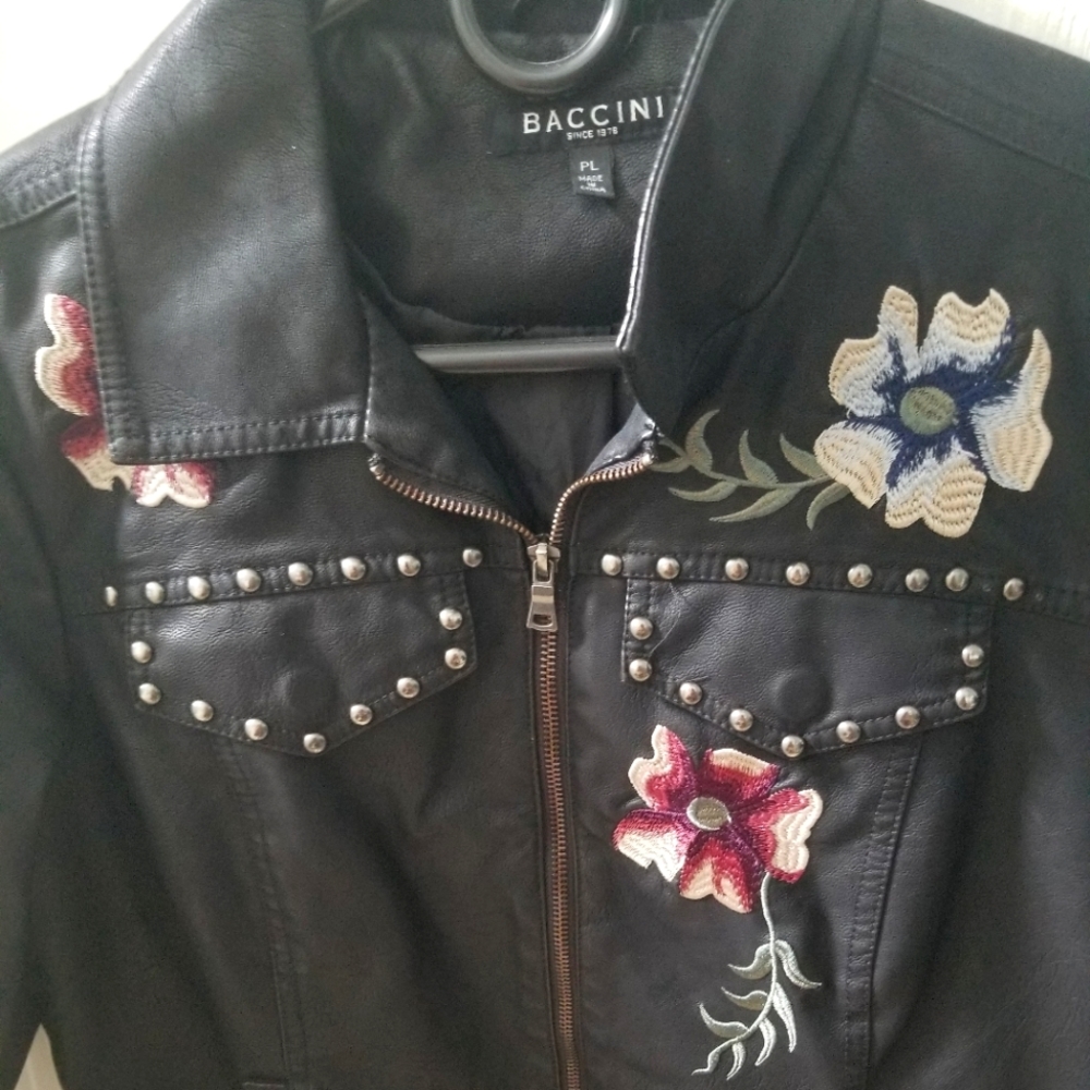 Black leather jacket